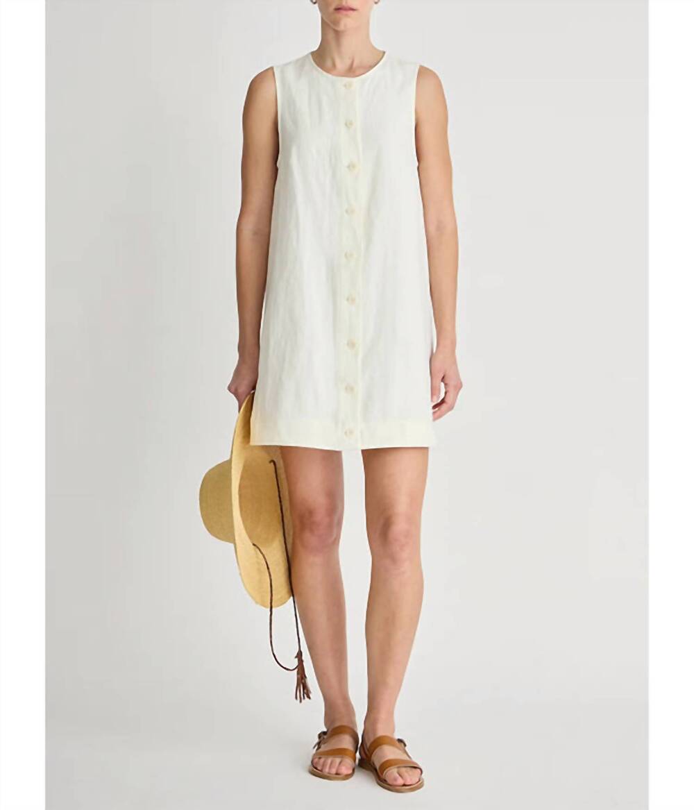 NEW APIECE APART godet mini dress in cream
